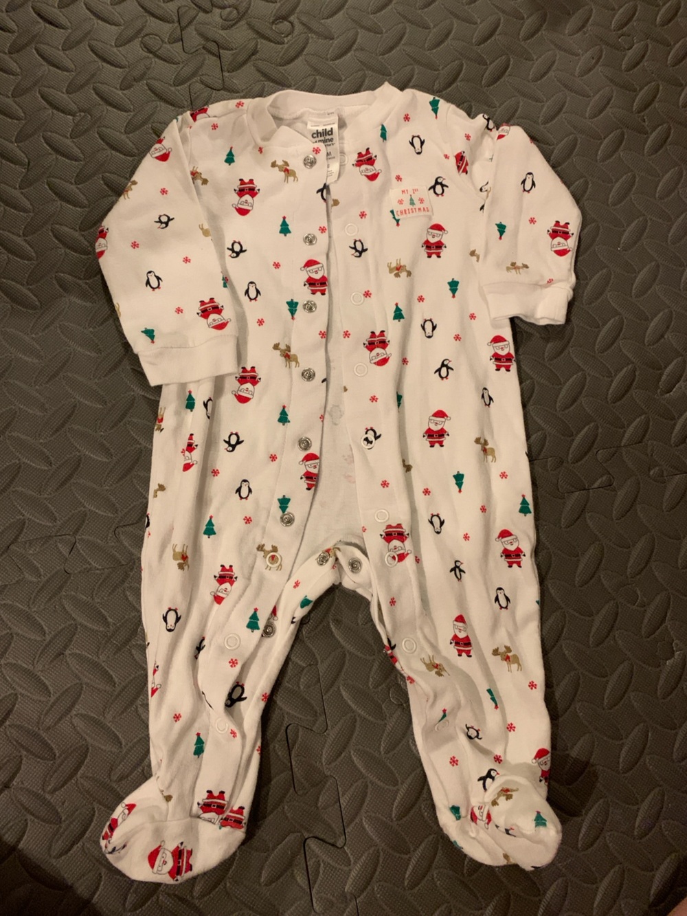Baby 1st Christmas Pajamas Footed PJs One Piece Holiday Carters Size 3 6 Months
